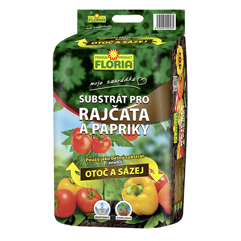 AGRO FLORIA Substrát na rajčata a papriky 40 l