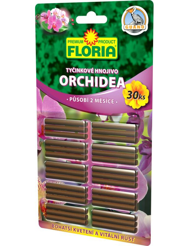 AGRO FLORIA Tyčinkové hnojivo pre orchidey 30 ks