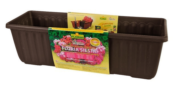 Plastia Samozavlažovací truhlík FLORIA SIESTA 40 cm - Čokoláda