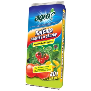 AGRO Substrát pre paradajky, papriky a uhorky 40 l + 5 l ZDARMA