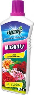 AGRO kvapalné hnojivo pre muškáty a iné balkónové kvety 0,5 l